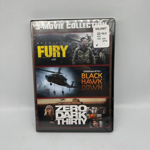 3-Movie Collection - Black Hawk Down / Fury / Zero Dark‎ Thirty DVD - Picture 1 of 5